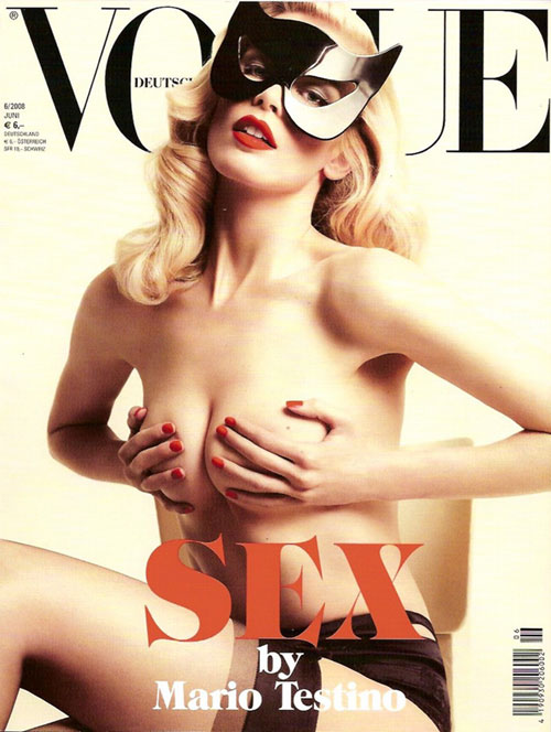 Claudia Schiffer topless Vogue