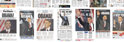Barack Obama Win Newspapers