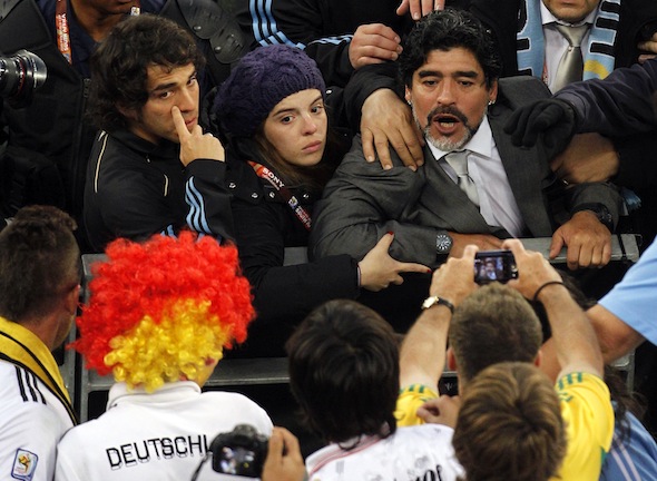 Maradona altercado alemanes
