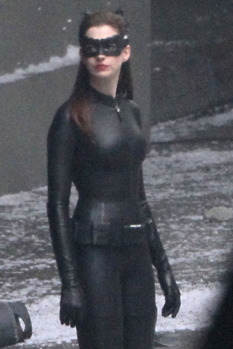 Catwoman en el set