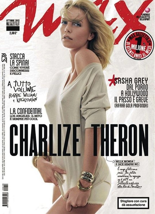 Charlize Theron revista Max italia