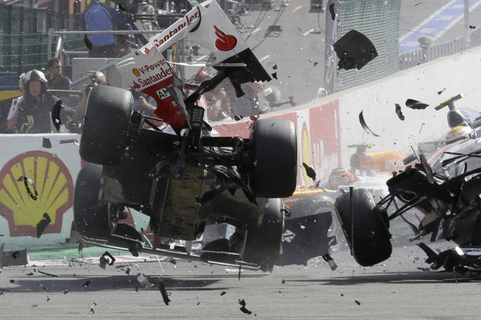 Fernando Alonso Choque GP Belgica 2012