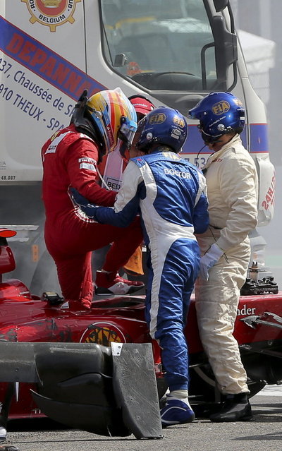 Fernando Alonso Choque GP Belgica 2012