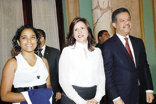 Martha Heredia con el Presidente
