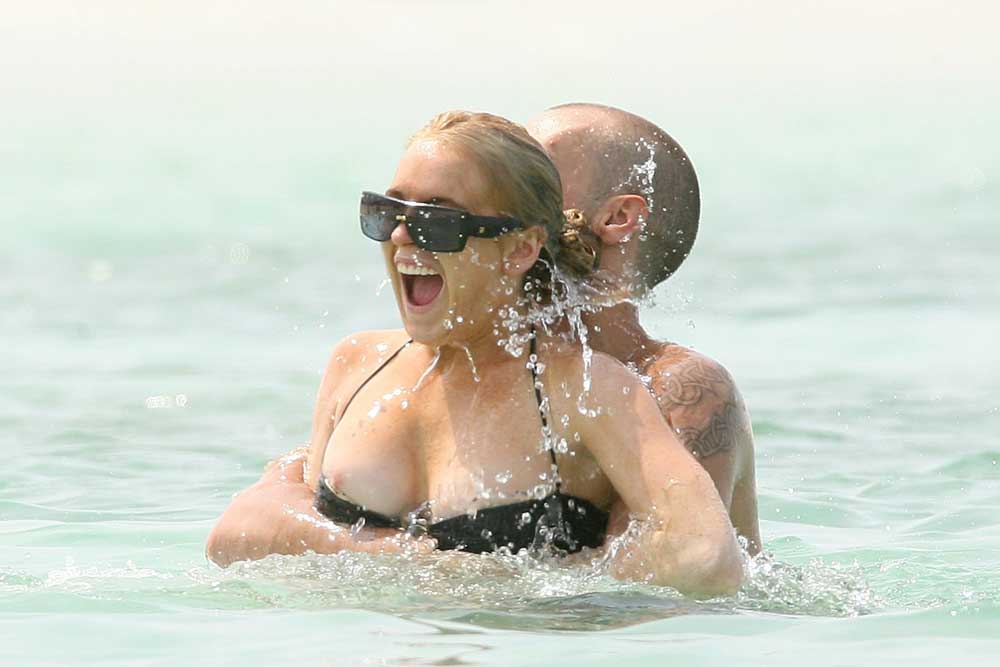 Lindsay Lohan beach