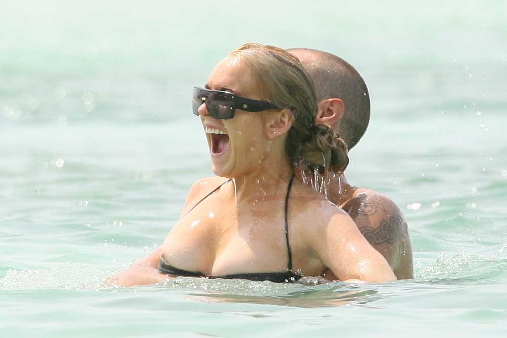 Lindsay Lohan beach