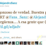 Alejandro Sanz se enoja en twitter