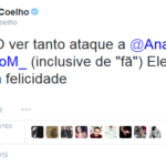 Paulo Coelho defiende a Anahi en twitter