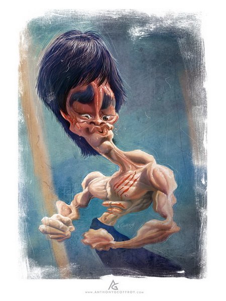 Bruce Lee cartoon Anthony Geoffroy
