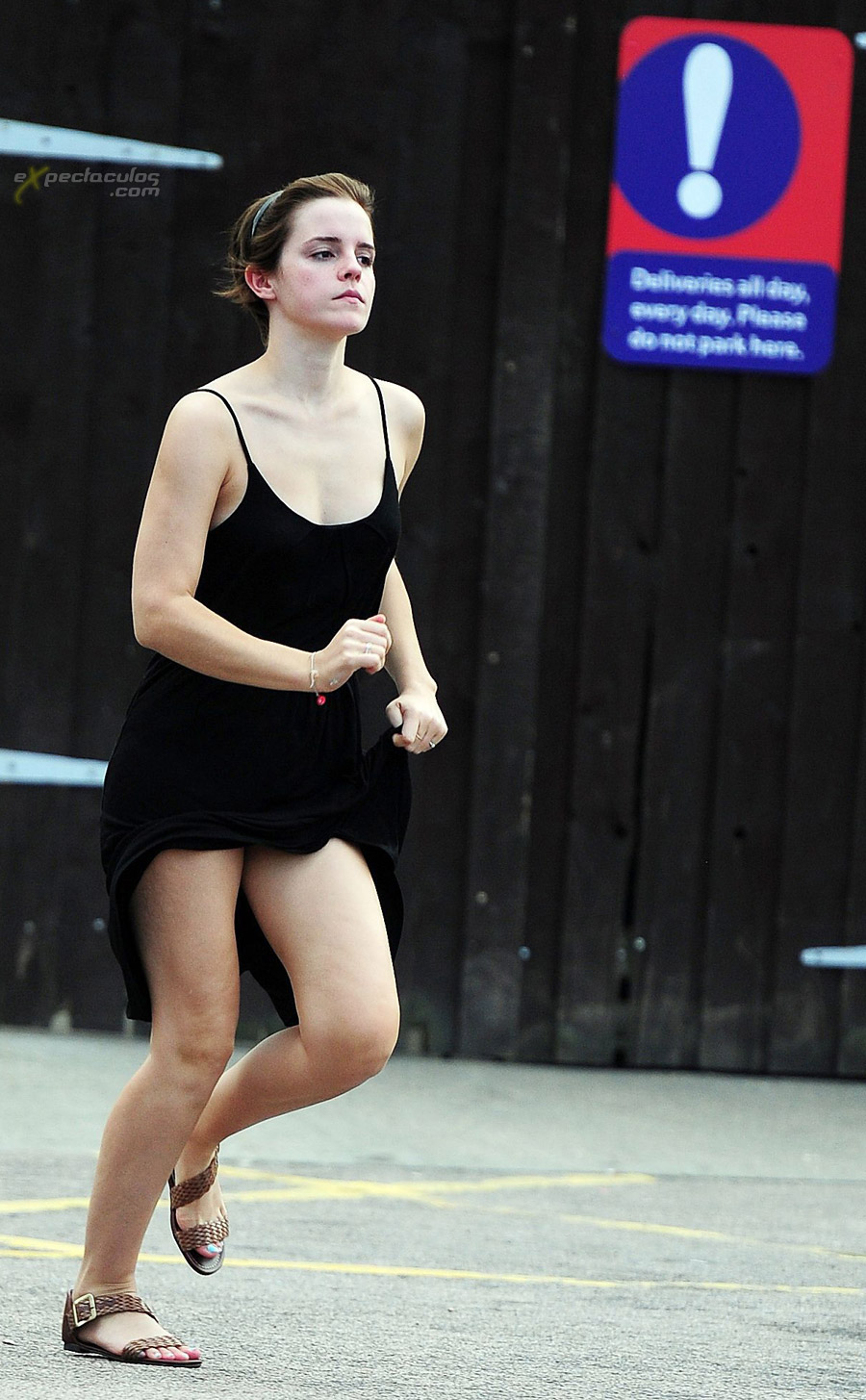 Emma Watson running upskirt