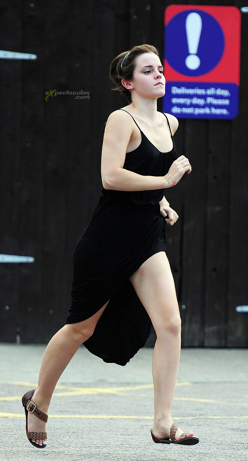 Emma Watson running upskirt