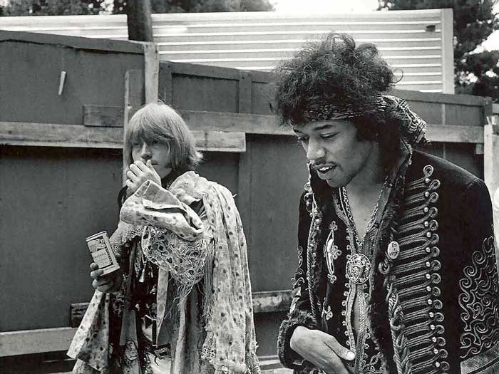 Brian Jones y Jimi Hendrix