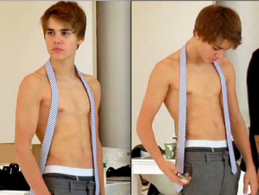 Justin Bieber topless