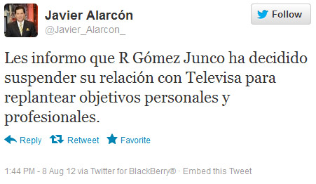 Javier Alarcon Twitter