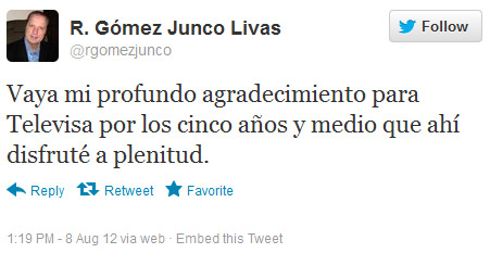 Roberto Gomez Junco Twitter