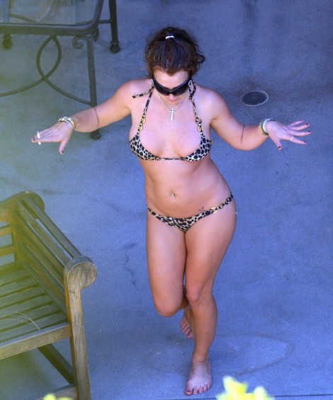 Britney Spears bikini terraza