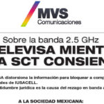 Comunicado de MVS sobre la Banda 2.5 GHz