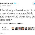 Ronan Farrow ataca a su padre Woody Allen
