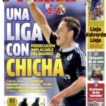 Una vez mas Chicharito es portada en diarios españoles
